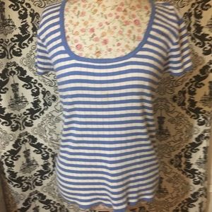 Tommy Hilfiger Blue and White Sweater